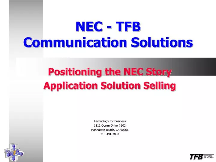 nec tfb communication solutions