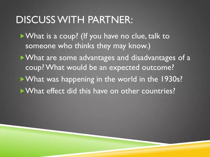 discuss with partner