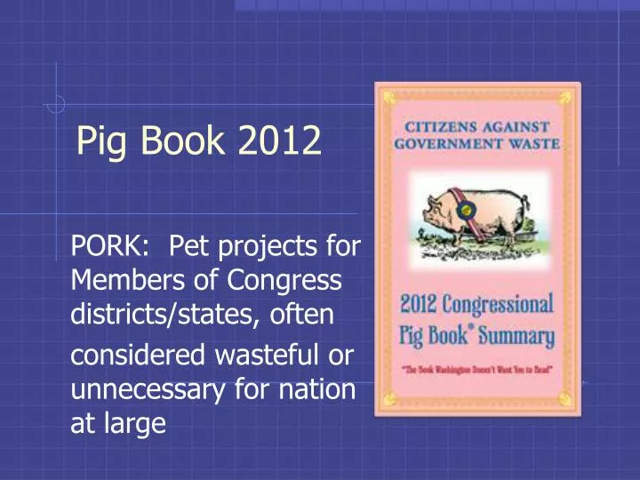 pig book 2012