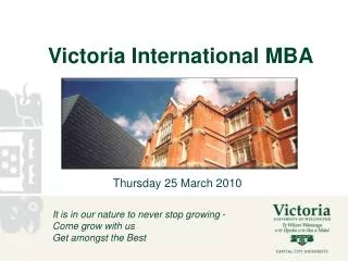 Victoria International MBA