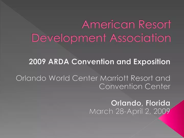 american resort development association