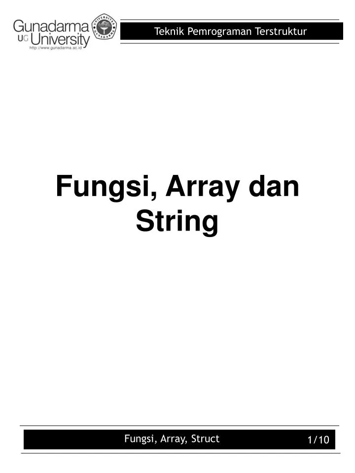 fungsi array dan string