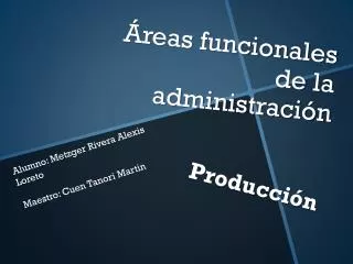 reas funcionales de la administraci n