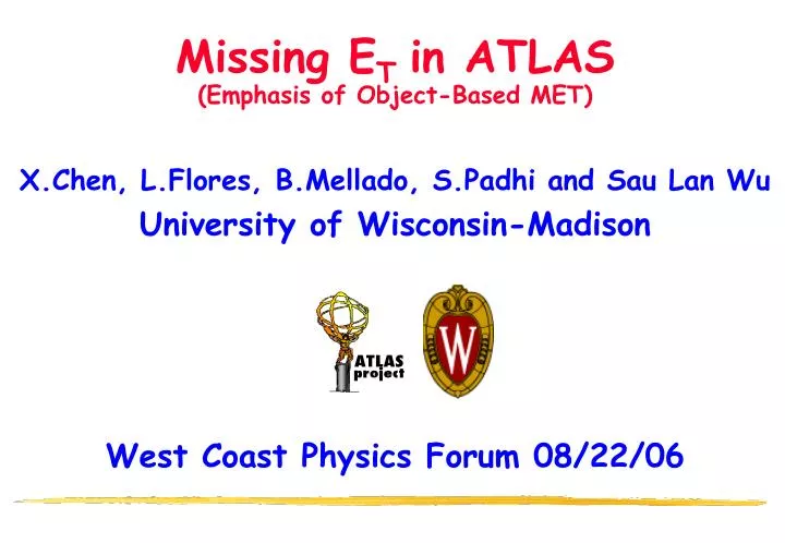 missing e t in atlas emphasis of object based met