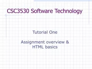 CSC3530 Software Technology