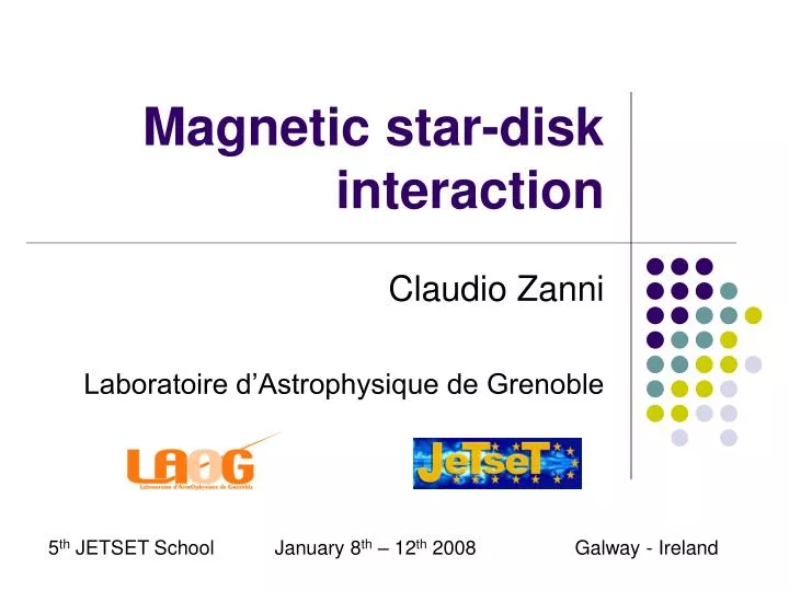 magnetic star disk interaction