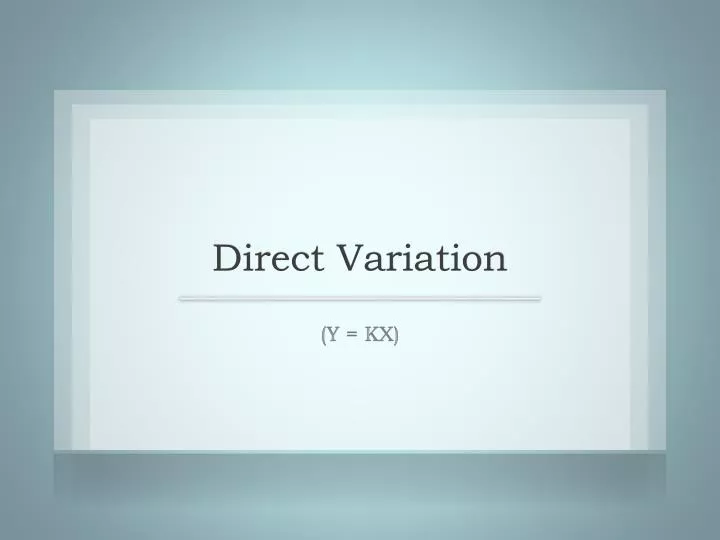 direct variation