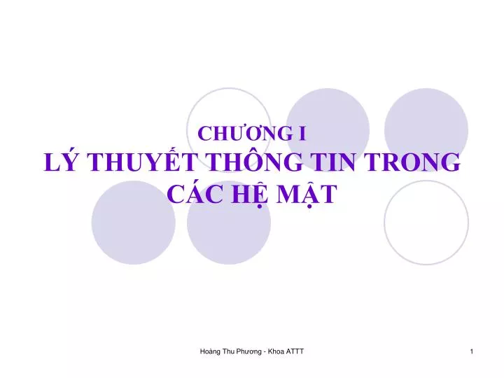 ch ng i l thuy t th ng tin trong c c h m t