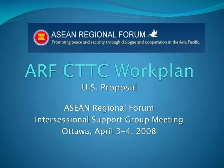 arf cttc workplan u s proposal