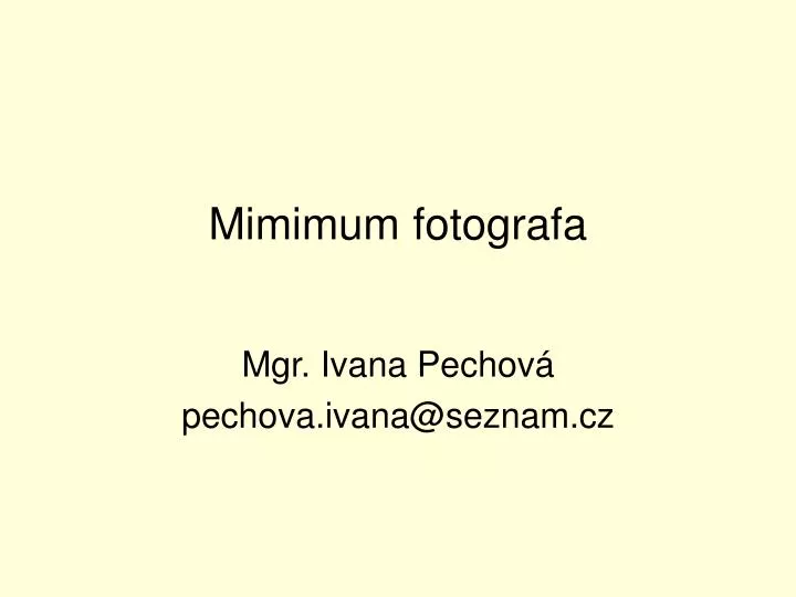 mimimum fotografa