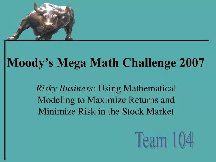 moody s mega math challenge 2007