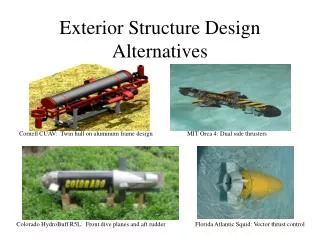 Exterior Structure Design Alternatives