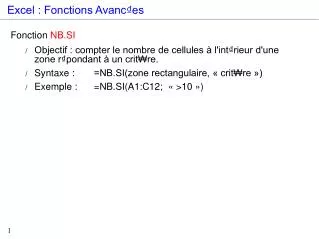 excel fonctions avanc es