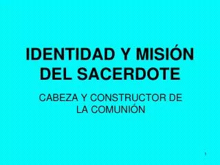 identidad y misi n del sacerdote
