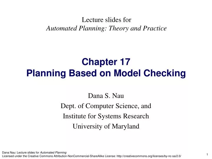 chapter 17 planning based on model checking