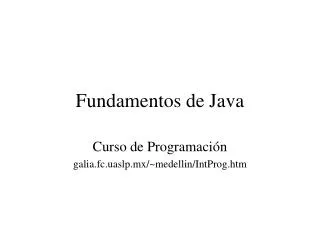 fundamentos de java