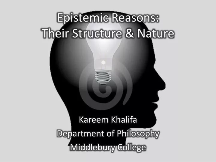 epistemic reasons their structure nature