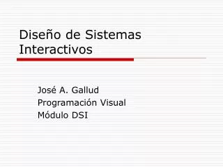 dise o de sistemas interactivos