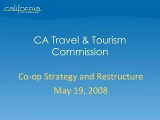 CA Travel &amp; Tourism Commission