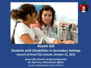 Austin ISD Students with Disabilities in Secondary Settings
