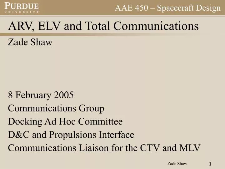 arv elv and total communications
