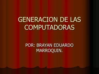 generacion de las computadoras