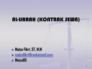 AL-IJARAH (KONTRAK SEWA)