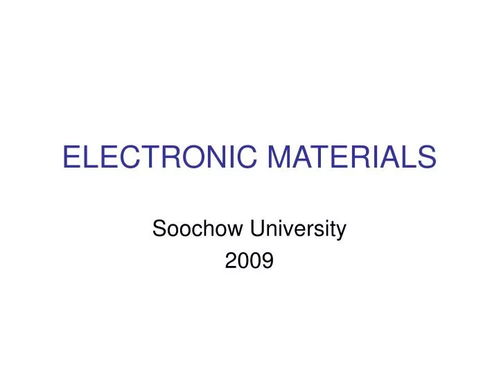 electronic materials