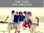 ONE THING ONE DIRECTION - slide 1