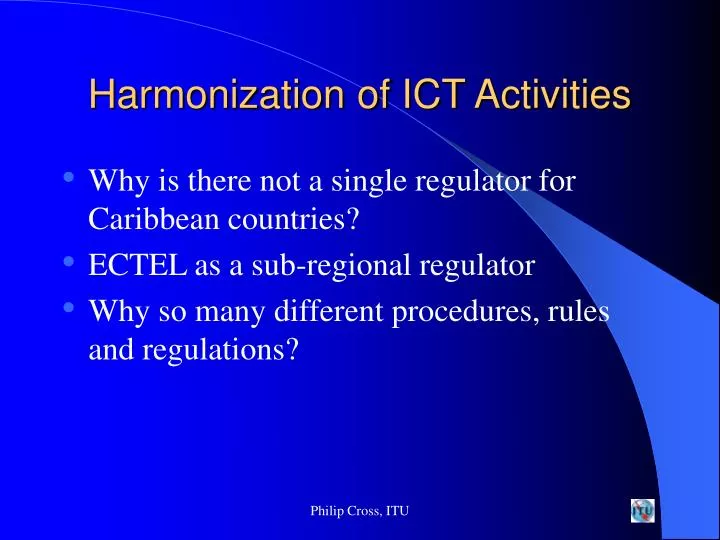 harmonization of ict activities