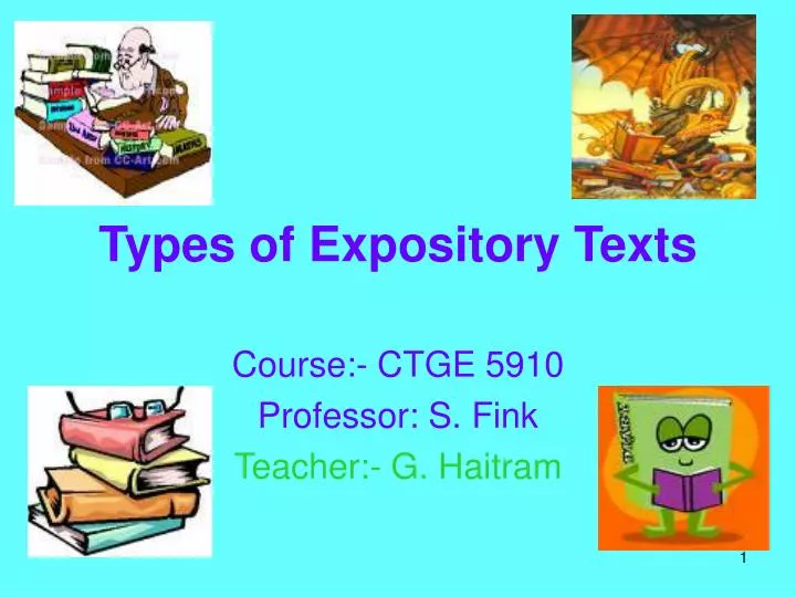 types of expository texts