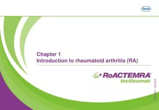 Chapter 1 Introduction to rheumatoid arthritis (RA)