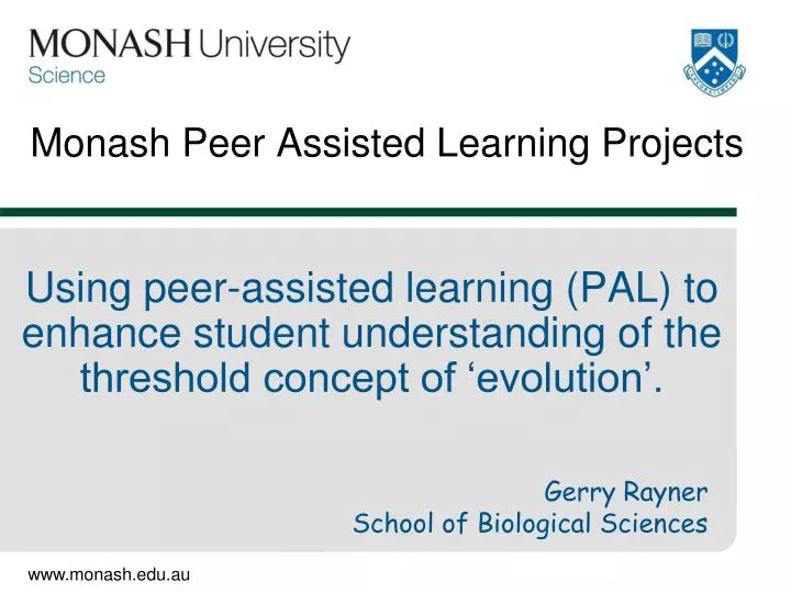 monash peer assisted learning projects