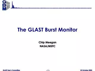 The GLAST Burst Monitor