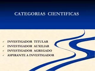 categorias cientificas
