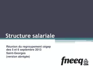 s tructure salariale