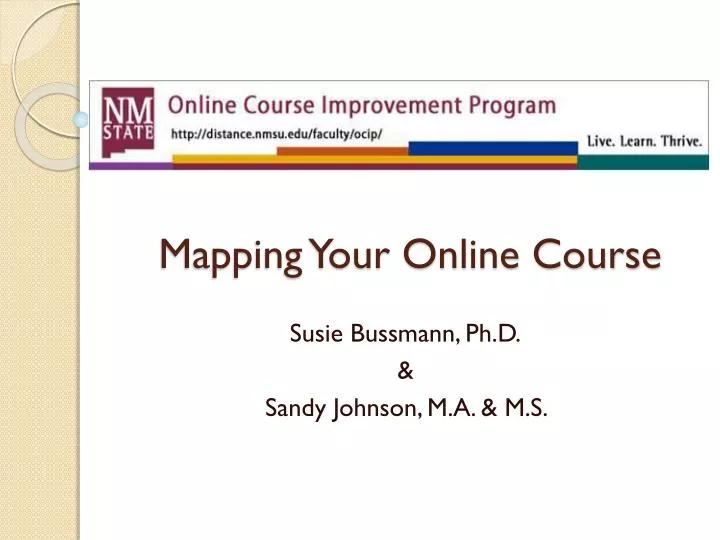 mapping your online course