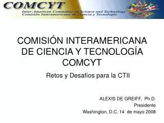 comisi n interamericana de ciencia y tecnolog a comcyt