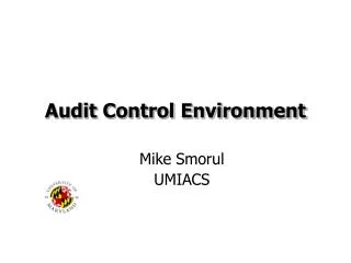 Audit Control Environment