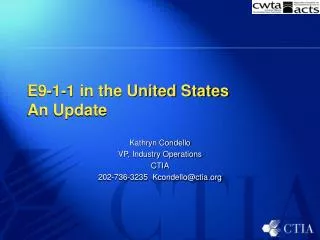 E9-1-1 in the United States An Update