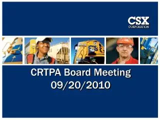 CRTPA Board Meeting 09/20/2010