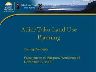 Atlin/Taku Land Use Planning