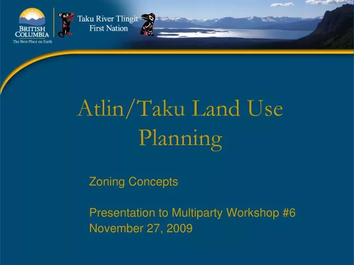 zoning concepts presentation to multiparty workshop 6 november 27 2009