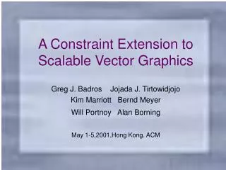 A Constraint Extension to Scalable Vector Graphics