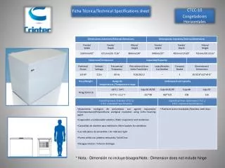 CTCC-10 Congeladores Horizontales