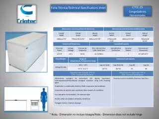 CTCC-25 Congeladores Horizontales