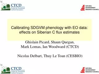 Calibrating SDGVM phenology with EO data: effects on Siberian C flux estimates