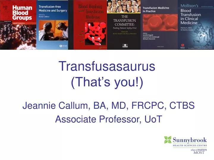 transfusasaurus that s you