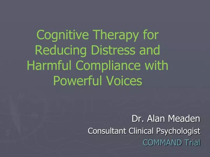 cognitive therapy for reducing distress and harmful compliance with powerful voices