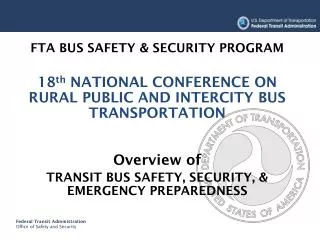 FTA BUS SAFETY &amp; SECURITY PROGRAM